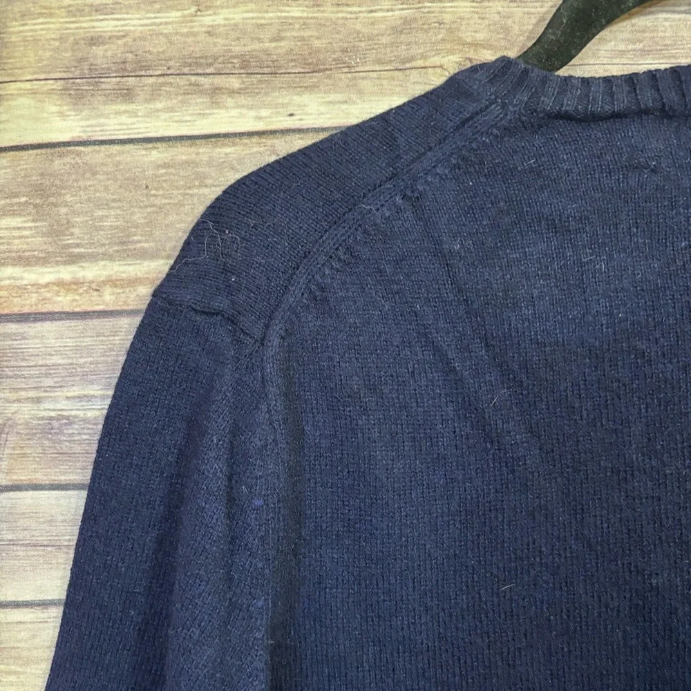 BLACK BROWN 1826 LAMBS WOOL BLEND VNECK PULLOVER SIZE LARGE I1 - Picture 4 of 6